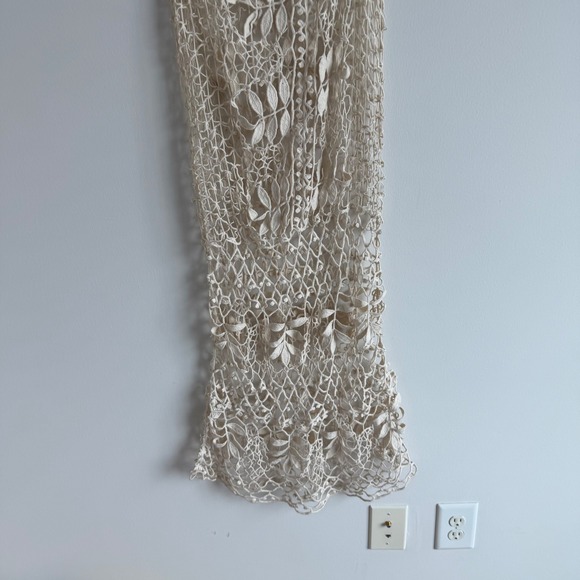For Love and Lemons Melrose Leaf Motif Crochet Knit Maxi Skirt Size Medium - Picture 8 of 9